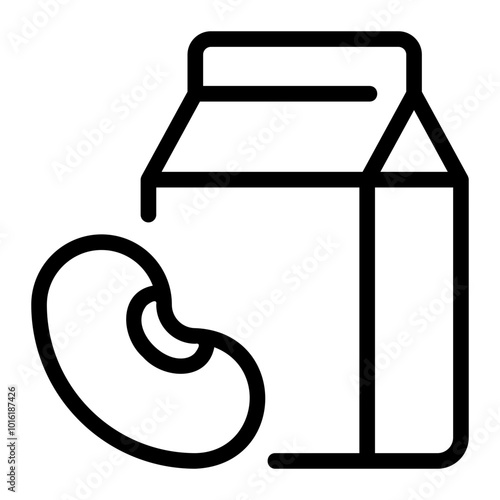 soy milk line icon