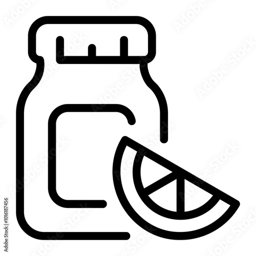Vitamin c line icon