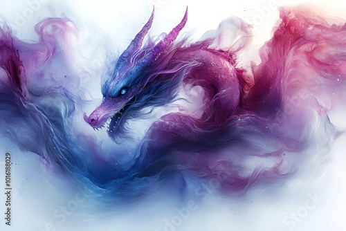 a purple and blue dragon

