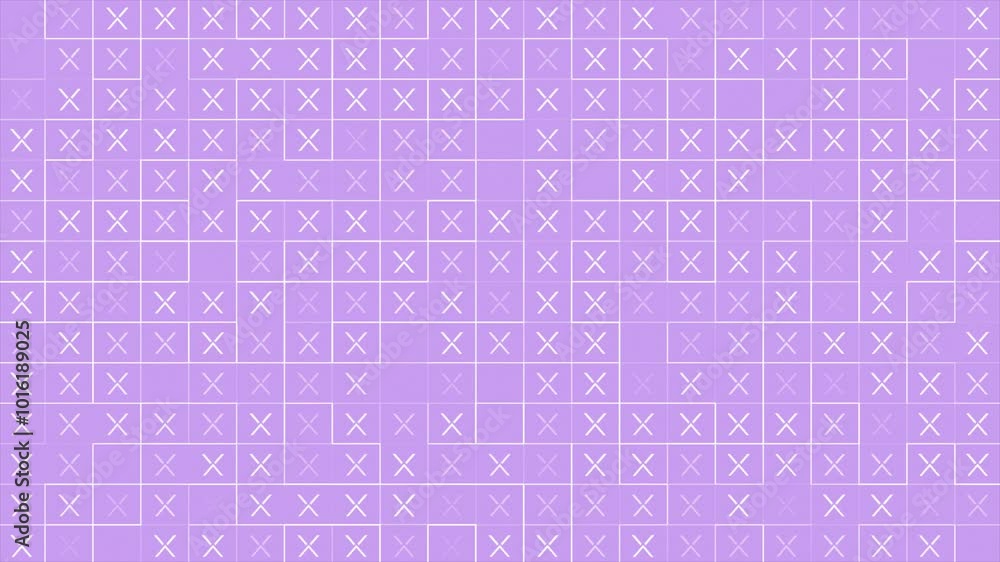 Purple color square box and cross pattern appearing and disappearing modern design loop able geometrical background Purple color square box and cross pattern appearing and disappearing modern design loop able geometrical background