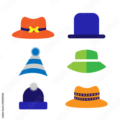hatbox in 6 different variation.ai