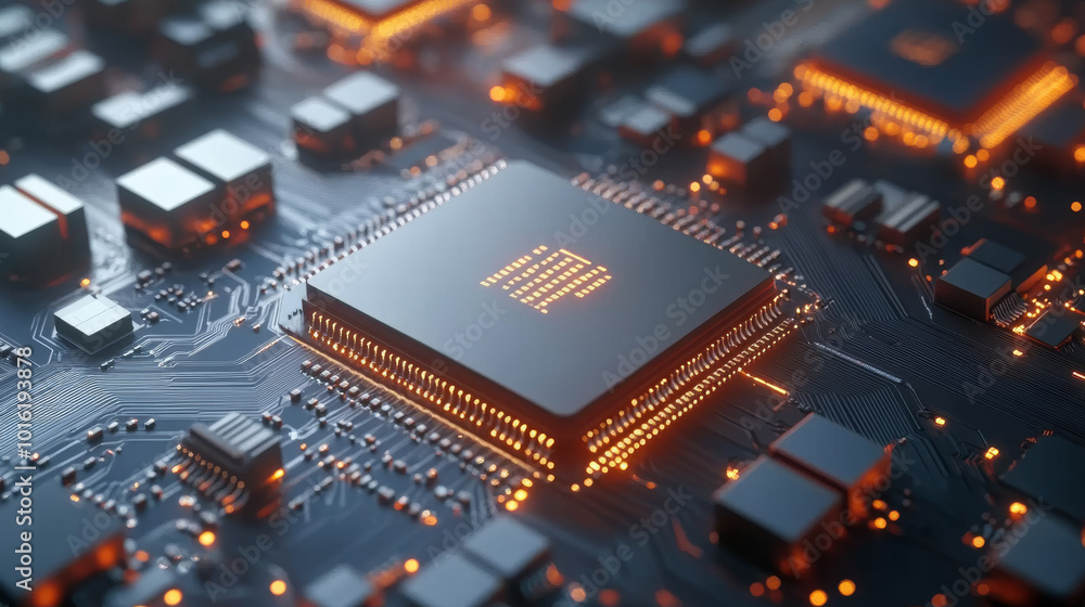 An abstract technology background featuring a printed circuit board (PCB) design, ideal for use as a digital dynamic wallpaper. An abstract technology background featuring a printed circuit board (PCB) design, ideal for use as a digital dynamic wallpaper.