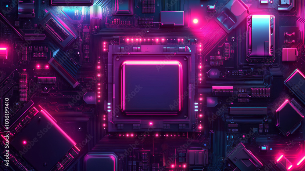 A digital chip with HUD (Heads-Up Display) elements, showcasing a futuristic microchip processor. This modern CPU illustration represents central computer processors, with a focus on advanced technolo A digital chip with HUD (Heads-Up Display) elements, showcasing a futuristic microchip processor. This modern CPU illustration represents central computer processors, with a focus on advanced technolo