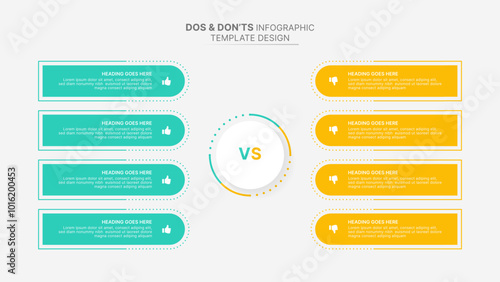 Dos and Don’ts Comparison Modern Infographic Design Template