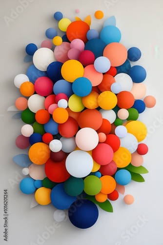 Colorful abstract sphere arrangement.