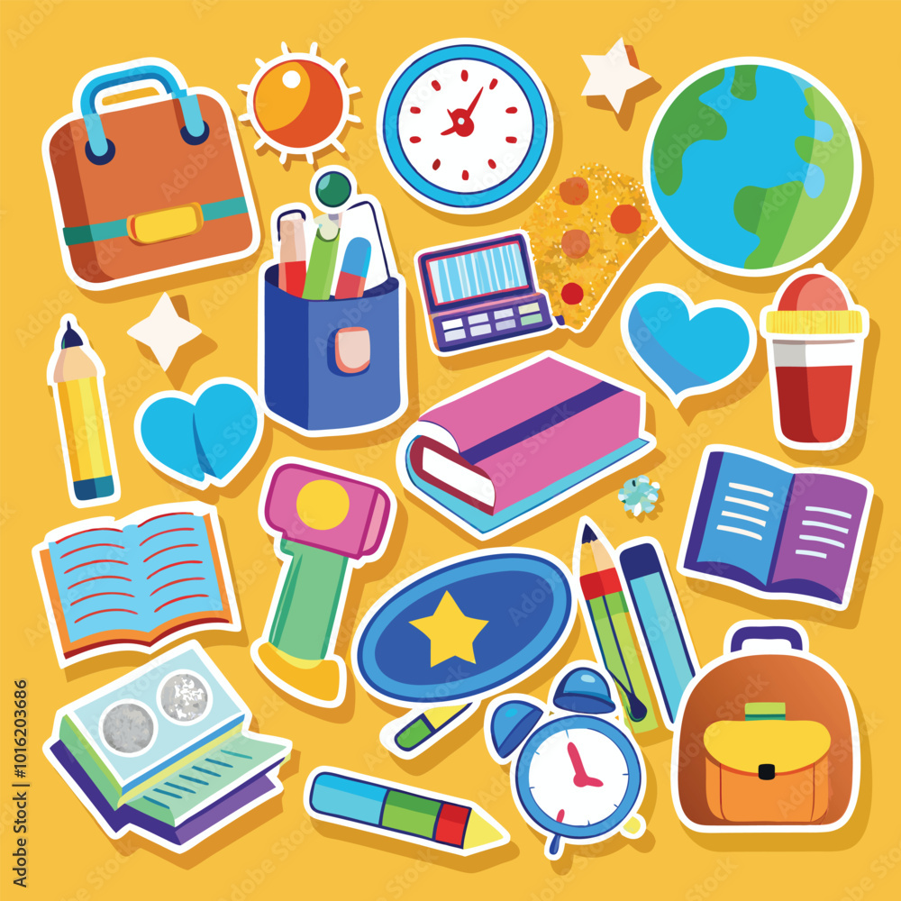 school icons set pattern of education V school icons set pattern of education V
