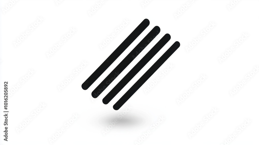 Clean and minimal barcode icon with sharp black lines, isolated on white background Clean and minimal barcode icon with sharp black lines, isolated on white background
