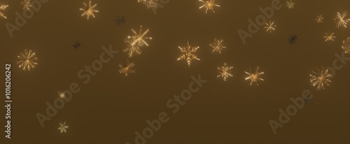 Golden Snowflake Background