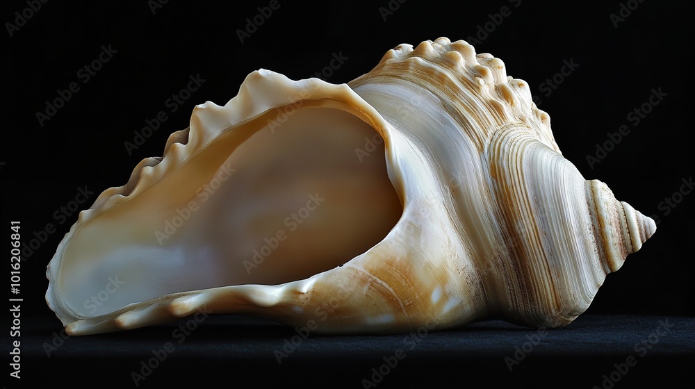Seashell Close-Up: A Natural Masterpiece Seashell Close-Up: A Natural Masterpiece