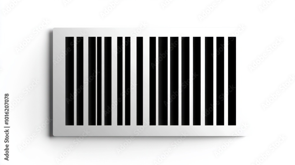 Modern barcode icon with straight black bars, isolated on a white background Modern barcode icon with straight black bars, isolated on a white background