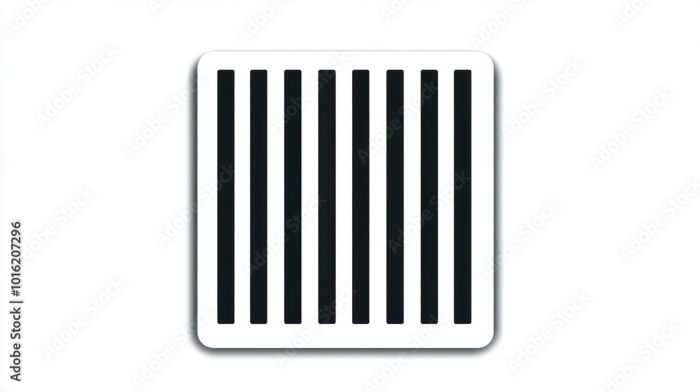 Simple barcode icon with clear black bars and white spaces, isolated on white Simple barcode icon with clear black bars and white spaces, isolated on white