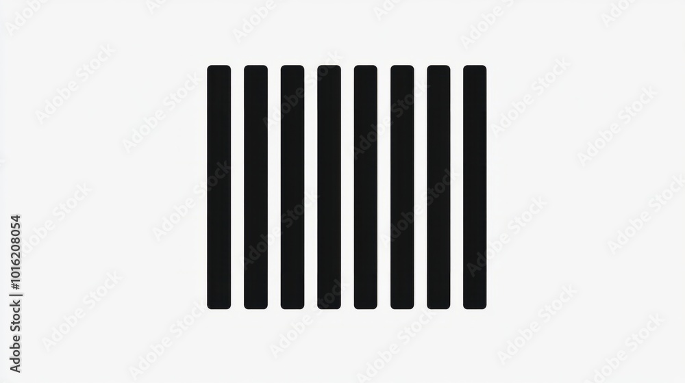 Vector barcode icon with clean, simple black bars, isolated on a white background Vector barcode icon with clean, simple black bars, isolated on a white background