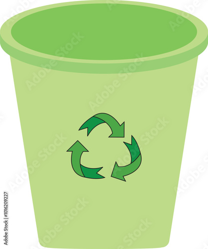 Dustbin Isolated on white background Vector, for waste, colorful Vector Illustration.