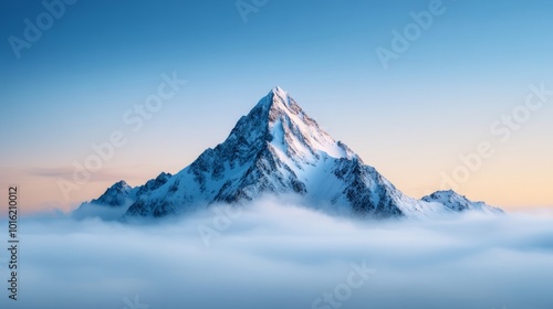 Wallpaper Mural Snow-dusted rocky mountain range with icy cliffs and glowing sunlight breaking through the clouds  Torontodigital.ca