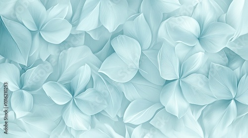 Delicate flowers and leaves blend in a dreamy teal to yellow gradient, enriched by soft focus light rays and a bokeh effect, making space for elegant text