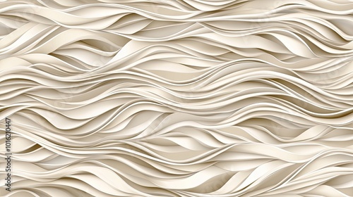 A modern background featuring flowing beige waves formed by soft paper cutouts, ideal for enhancing digital art or lending sophistication to creative projects SEAMLESS PATTERN