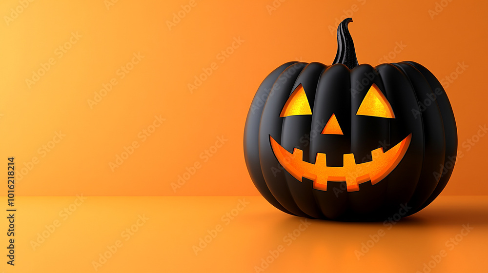 glowing Halloween pumpkin sits in eerie moonlight, its carved face illuminated with an otherworldly glow. The empty blank caption space invites creative messages or spooky captions, enhancing the magi glowing Halloween pumpkin sits in eerie moonlight, its carved face illuminated with an otherworldly glow. The empty blank caption space invites creative messages or spooky captions, enhancing the magi
