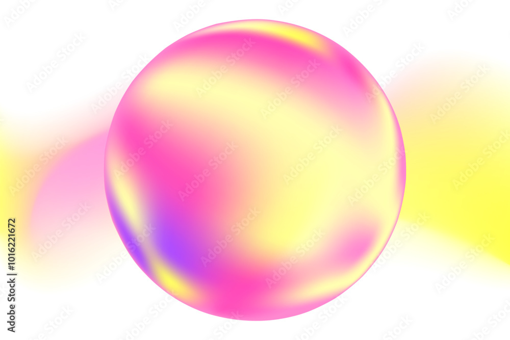 Glowing holographic pink, yellow magic round orb, shiny sphere with blurry wave form, iridescent smooth gradient element isolated, transparent background. Dream glow abstract dynamic watercolor shape. Glowing holographic pink, yellow magic round orb, shiny sphere with blurry wave form, iridescent smooth gradient element isolated, transparent background. Dream glow abstract dynamic watercolor shape.