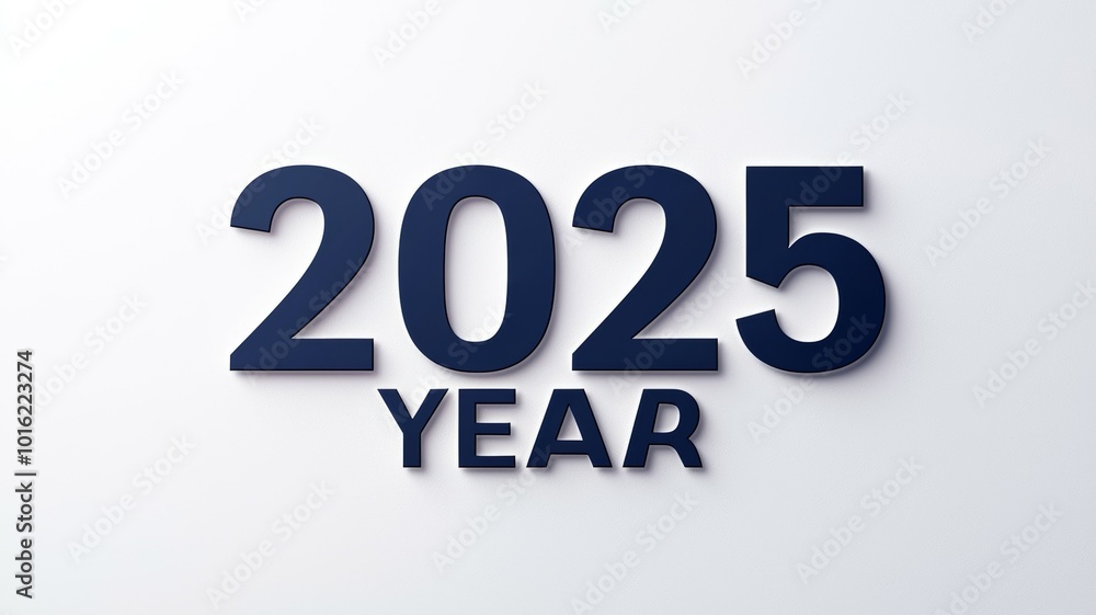 Stylized representation of the year 2025 displayed in a modern design, showcasing bold typography on a minimalist background, emphasizing the transition to the new year Stylized representation of the year 2025 displayed in a modern design, showcasing bold typography on a minimalist background, emphasizing the transition to the new year