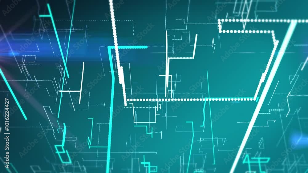 Abstract data tunnel tech symbols Abstract data tunnel tech symbols