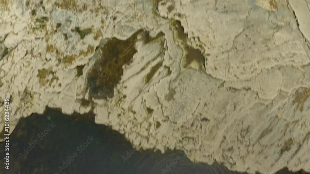 Slow-motion aerial view of summer swimmers enjoying the Pollock holes Slow-motion aerial view of summer swimmers enjoying the Pollock holes