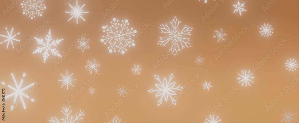 Abstract Snowflakes on a Warm Background Abstract Snowflakes on a Warm Background