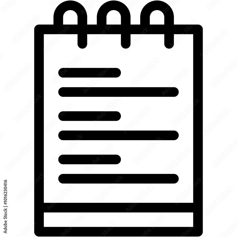 Vector Icon Book, notebook, notepad, text, paper Vector Icon Book, notebook, notepad, text, paper