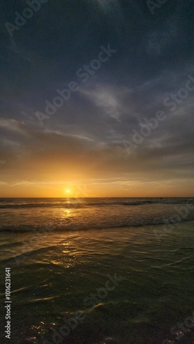 sunset over the sea