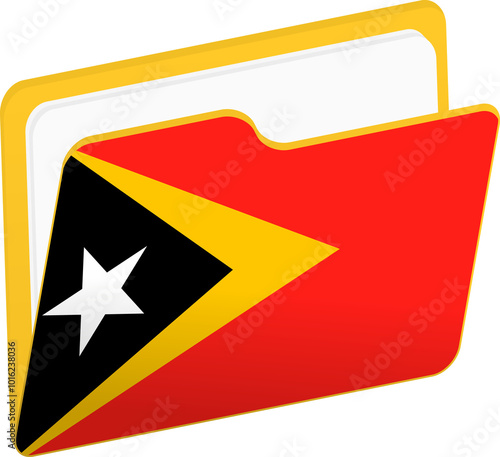 Free Download File folder icon with flag of East Timor - GFXLoad