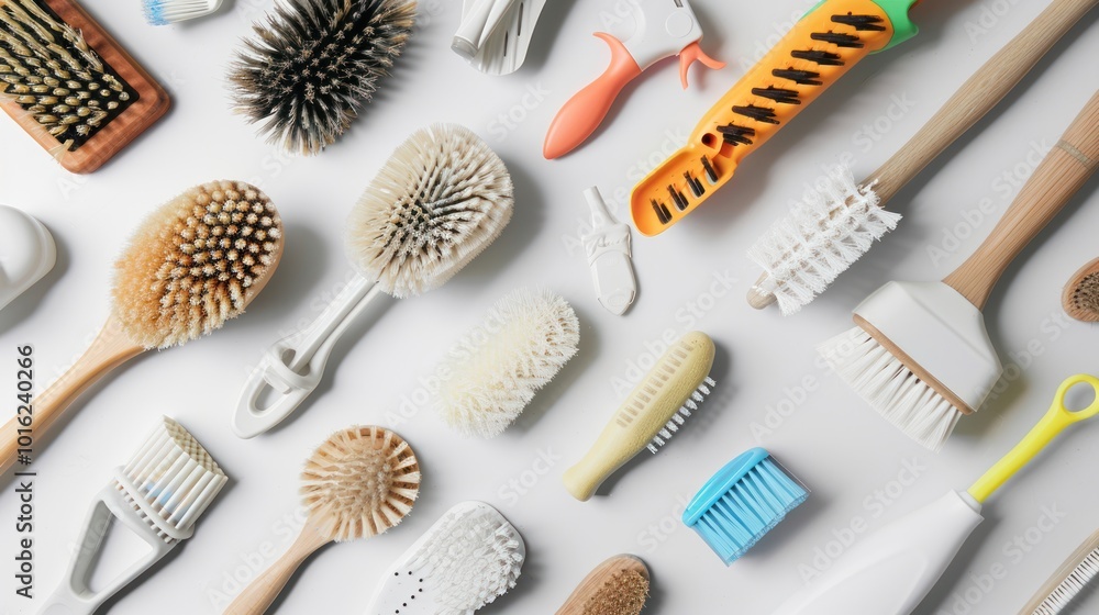 An Assortment of Cleaning Brushes and Tools An Assortment of Cleaning Brushes and Tools