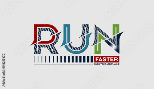 Think fast, run faster, abstract typography motivational quotes modern design slogan. Vector illustration graphics print t shirt, apparel, background, poster, banner, postcard or social media content.