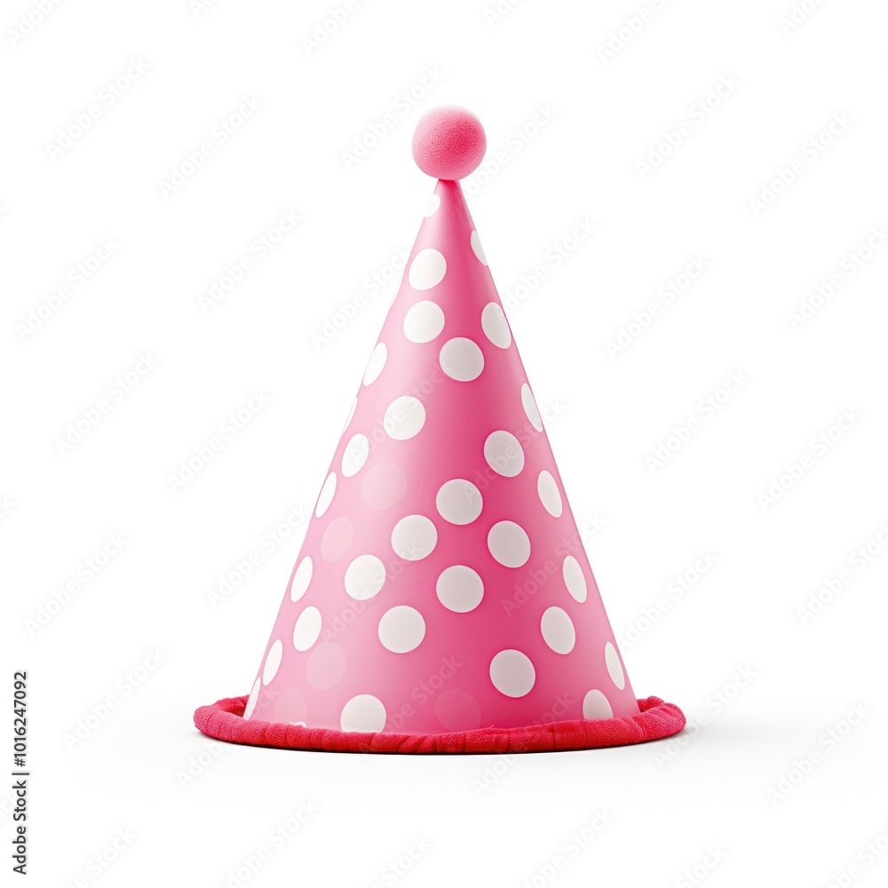 Pink polka dot party hat Pink polka dot party hat