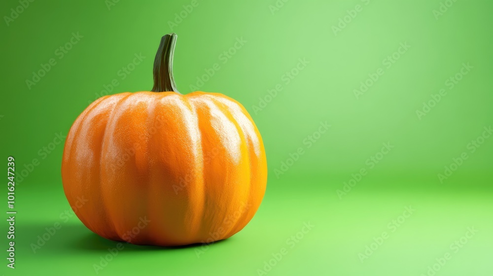 pumpkin on green background