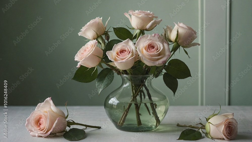 A delicate floral arrangement in a vintage white bottle