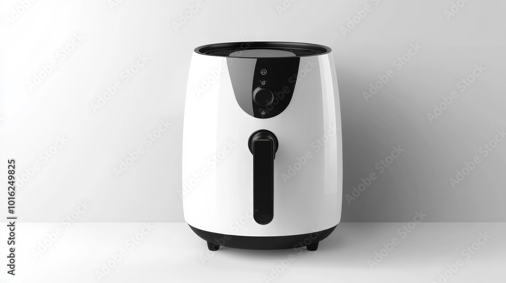 Modern Digital Air Fryer on a White Background Minimalist Design for Healthier Cooking. Generative AI Modern Digital Air Fryer on a White Background Minimalist Design for Healthier Cooking. Generative AI