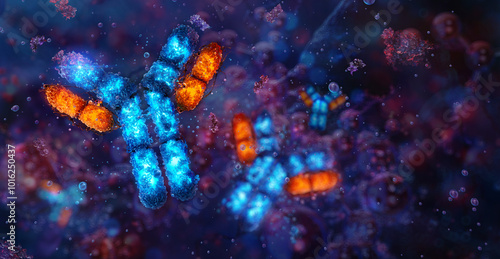 Tableau sur toile Antigen-antibody interaction
