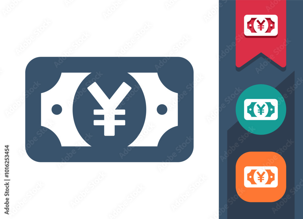 Obraz premium Money, Cash, Yen, Yuan Icon