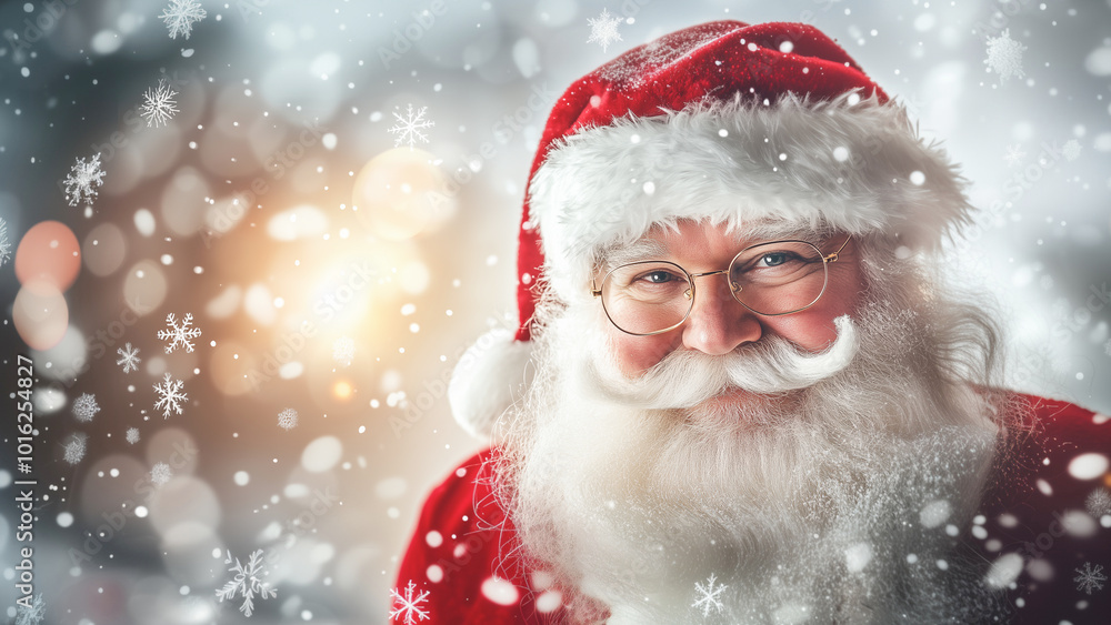close up Santa Claus smiling close up Santa Claus smiling