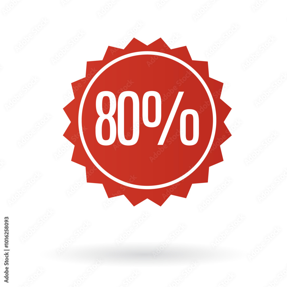 Label, Label sale, red sale sticker, 60% sale off Label, Label sale, red sale sticker, 60% sale off