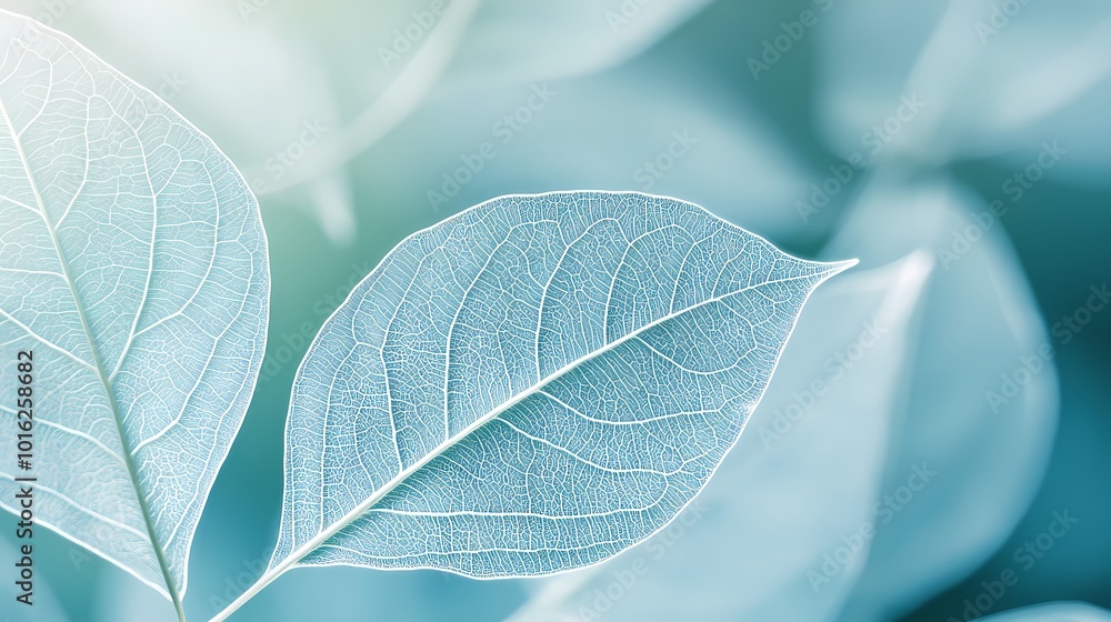 Turquoise leaf texture illustration poster background Turquoise leaf texture illustration poster background