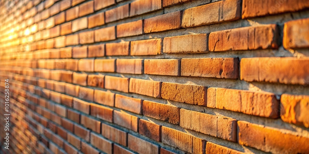 Harmonic brick wall in morning light symbolizing stability Harmonic brick wall in morning light symbolizing stability