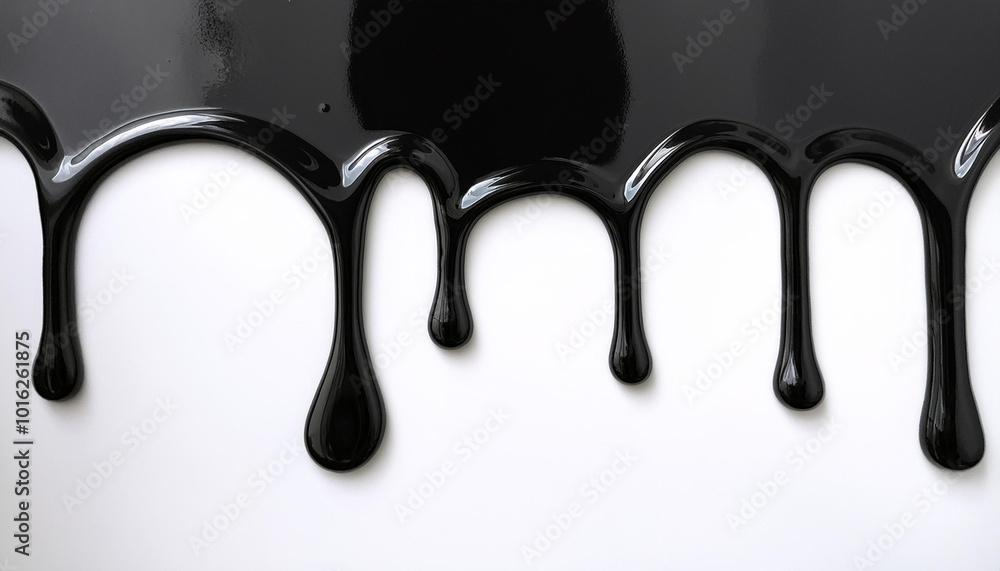 Black melting drips paint. melt drips paint abstract liquid. border and drips ink. painted wall surface, flowing paint of color, texture. mockup Black melting drips paint. melt drips paint abstract liquid. border and drips ink. painted wall surface, flowing paint of color, texture. mockup