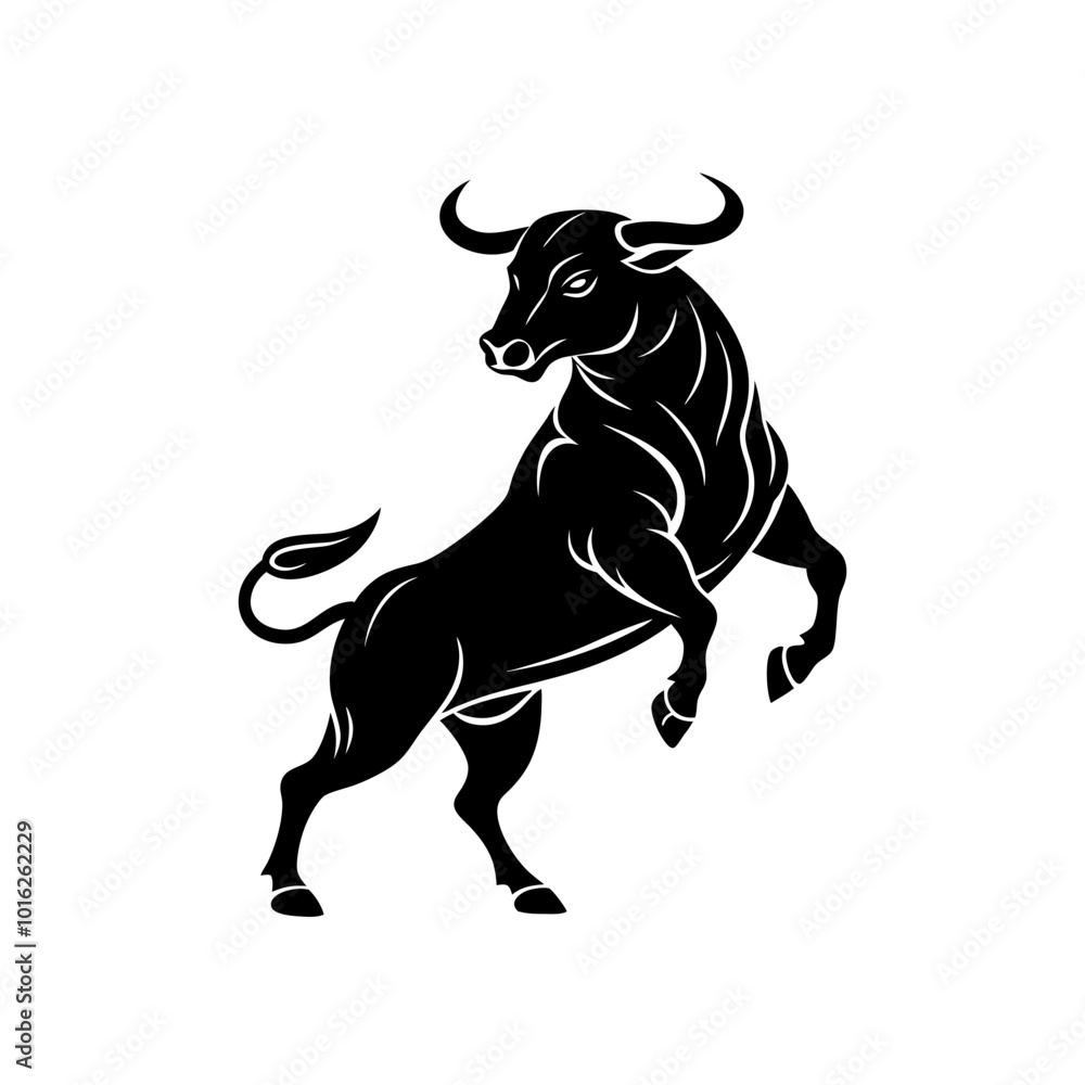 Obraz premium Bull silhouette 