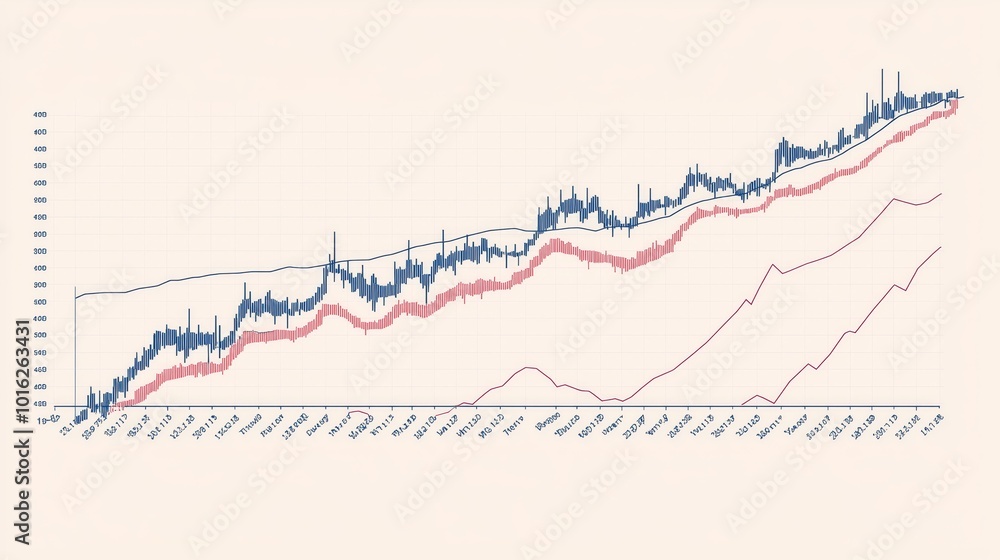 Minimalist Market Chart with Bold Line Visualization Minimalist Market Chart with Bold Line Visualization