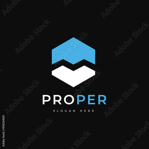 buiness properties logo design modern vector graphic