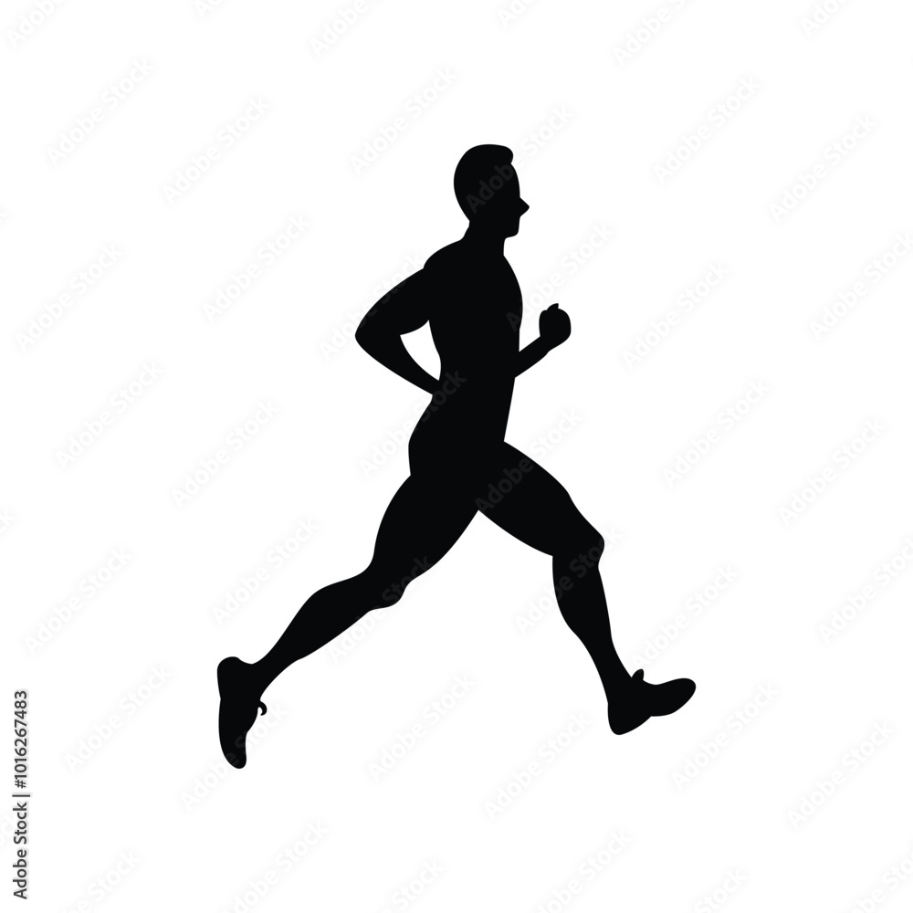 Running silhouette vector art illustration Running silhouette vector art illustration