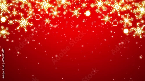 クリスマス 雪の結晶 グラフィック　ループ 動画