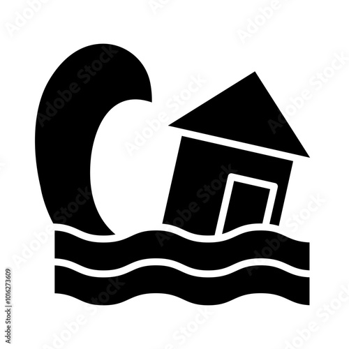 Tsunami glyph icon