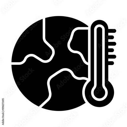 Global warming glyph icon