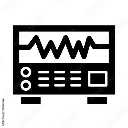 Seismograph glyph icon
